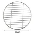 thumbnail image 1 of Grille de Barbecue Ronde en Acier Inoxydable Multi-Tailles pour Pique-Niques 28cm 33cm 38cm, 1 of 9