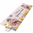thumbnail image 6 of Spring Groundhog Kitchen Runner Rug 2x6 Washable Runners for Hallway Non Slip Watercolor Sunflower Botanical Pink Plaid Large Area Rug Indoor Floor Carpet for Bathroom Laundry Entryway Bedroom, 6 of 8