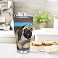thumbnail image 5 of GZHJMY 30OZ Car Cup Travel Mug, The Pug Dog Is Driving A Red Car 304 Stainless Steel Coffee Cup, Insulated Heated Thermos Mug with Lid, 8×4 Inch, 5 of 6