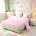 thumbnail image 3 of Manfei Pink Glitter Print Bowknot 7-Piece Twin Bedding,Colorful Cartoon Goblet Bedding Comforter Set,Pink Reversible, 3 of 7