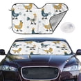 thumbnail image 3 of Lsque Farm Roosters Car Windshield Sun Shade | Accordion Folding Style Auto Shade for Car Truck SUV Van | Blocks UV Rays Sun Visor Protector | Small, 3 of 7