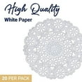 thumbnail image 2 of Royal Medallion Lace Round Paper Doilies, 8-Inch, Pack of 20 (B23004), 2 of 3