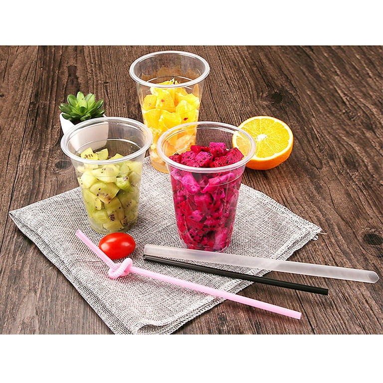Disposable Transparent Plastic Take Away Cold Drinks Juice Cups