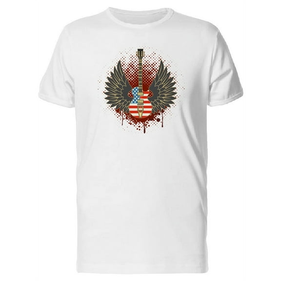 American Guitar With Wings T-Shirt Men -Image by Shutterstock, Male 3X-Large