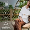 thumbnail image 3 of Econohome Hanging Egg Chair with Stand - Indoor/Outdoor Swing Hammock Chair with Plush, Washable Cushions, 350LBS Capacity, Ideal for Relaxation in Bedrooms, Balconies, Gardens, and Patios, 3 of 13