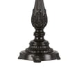 thumbnail image 4 of Turned Pedestal Style Metal Table Lamp with Pleated Shade, Dark Bronze- Saltoro Sherpi, 4 of 5