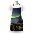 thumbnail image 3 of Aurora Borealis Apron, Well Known Aurora Icelandic Trait Rocky Mountainous Area Landscape, Unisex Kitchen Bib with Adjustable Neck for Cooking Gardening, Adult Size, Multicolor, by Ambesonne, 3 of 4