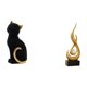 thumbnail image 1 of Escultura De Llama De Gato De Resina, Figura De Arte Moderno, Adorno Decorativo De Animal, Recuerdo De Fuego Abstracto Para Sala De Estar, Dormitorio, Estantería, Armario., 1 of 8