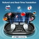 thumbnail image 2 of Auriculares con traducción AI 6 en 1 en tiempo real con 144 idiomas y acentos 8 Soporte sin conexión Traductor inalámbrico para llamadas de voz/vídeo para viajes, negocios y aprendizaje, 2 of 7