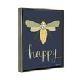 thumbnail image 3 of Stupell Industries Happy Patterned Insect Bug Calligraphy Graphic Art Luster Gray Floating Framed Canvas Print Wall Art, Design by Katie Doucette, 3 of 6