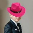 thumbnail image 6 of Segolike Western Cowboy Hat Wide Brim Hat Events Summer Children Fishing Camping Decorative Photo Props Performance Cap Outdoor Cowgirl Hat Disco Hat Rose Red, 6 of 8