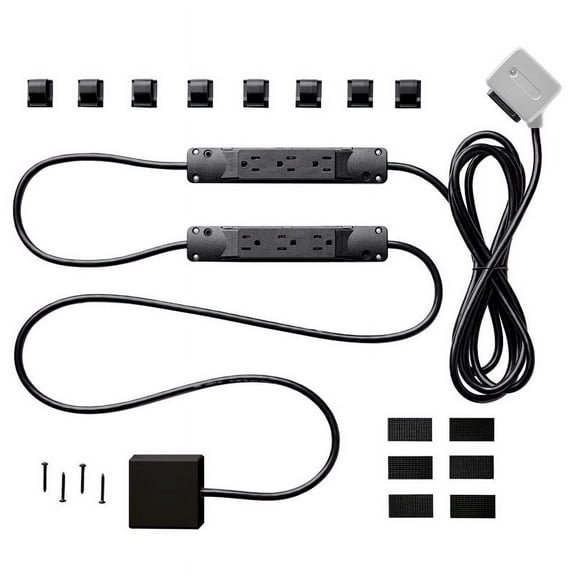 Charg 3010116 10 ft. 1000 J 7 Outlets Surge Protector, Black