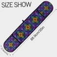 thumbnail image 3 of Yayeee Double Oven Mitt Kitchen Heat Resistant Baking 35" x7" Quilted Cotton Glove, Purple Stained Glass Pattern, 3 of 6