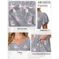 thumbnail image 5 of MINTREUS Women's Knit Pajamas Set Ruffle Sleeves Sleepwear Casual 2 Piece Pjs Soft Loungewear with Pockets, 5 of 6