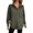 Army Green, variant on ICHUANYI 2023 Fall Womens Solid Color Button Shirts Lapel Long Sleeve Blouses V Neck Casual Loose Tops