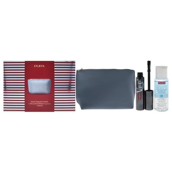 Set Explosivo de Pestañas y Desmaquillador Bifásico Pupa Milano Vampiro 3 Pc