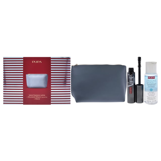 Set Explosivo de Pestañas y Desmaquillador Bifásico Pupa Milano Vampiro 3 Pc