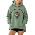 thumbnail image 4 of longantii Pet Pouch Hoodie for Women with Kangaroo Pocket Cat Dog Carrier Hoodies, Long Sleeve Dog Puppy Carrier Winter Warm Pullover Soft Lightweight Sweatshirts for Pet Animal Lover, 4 of 4