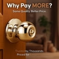 thumbnail image 3 of Copper Creek BK2030PB Ball Door Knob, Privacy Function, 1 Pack, Polished Brass, 3 of 7