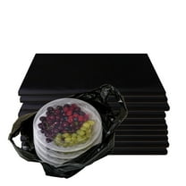 EcoQuality Plastic Black T-Shirt Bags 3000ct, 1/10 Shopping Bags, Grocery Bags, Poly Bags, Multi-Use, Small Size, Reusable Carry Out Bags (8x4x16 in.) (13 Micron)