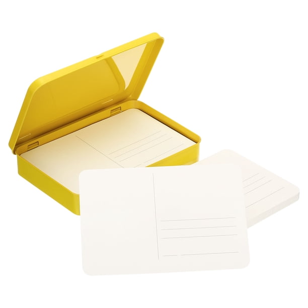 Uxcell 24 Hojas Postales de Acuarela Tarjetas en Blanco para Suministros de Arte de Diario de Acuarela Caja Amarilla Grano Grueso