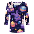thumbnail image 4 of CAIXIA Easter Shirts for Women 3/4 Sleeve Happy Easter Funny Graphic Tee Crewneck Womens T Shirts Easter Gifts Tee Tops, 4 of 4