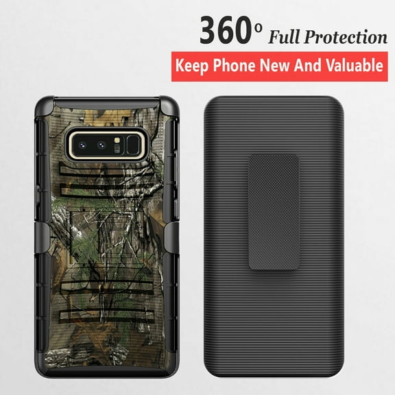 Samsung Galaxy Note 10 Phone Case, Dual Layers [Combo Holster] And Built-In Kickstand Bundled with Hybird Shockproof-Camo