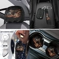 thumbnail image 4 of Uorisanigo Eagle American Flag 18 Pcs Car Seat Covers Full Set Steering Wheel Cover+Seat Belt Pad+Center Console Pad+Headrest +Gear Shift & Handbrake Cover+Coasters+Keychain Keyrings, 4 of 7