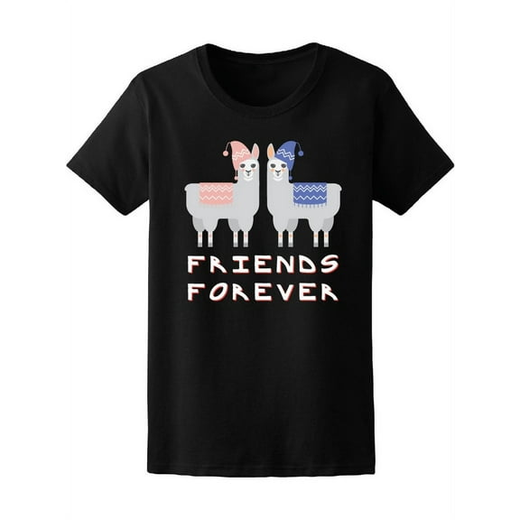 Friends Are Forever Llamas T-Shirt Women -Image by Shutterstock, Female Large