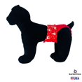 thumbnail image 2 of Barkertime Reindeer on Red Waterproof Premium Dog Diaper - Made in USA, 2 of 6