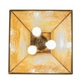 thumbnail image 5 of Meyda 164026 16 in. Square Canoe At Lake Pendant, Burnished Brass Tint Beige Glass, 5 of 7