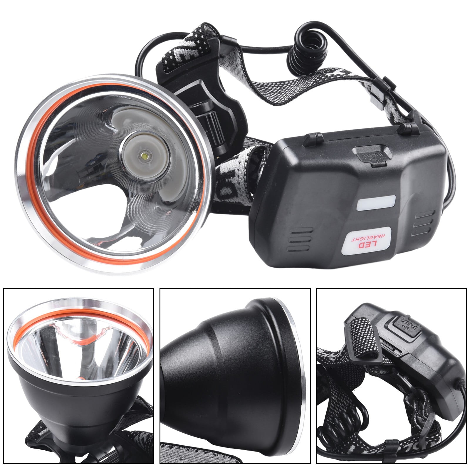 P90 50000Lm Adjustable Headlamp Super Bright Led Headlight Flashlight Led Lamp Bright Head Mounted Flashlight