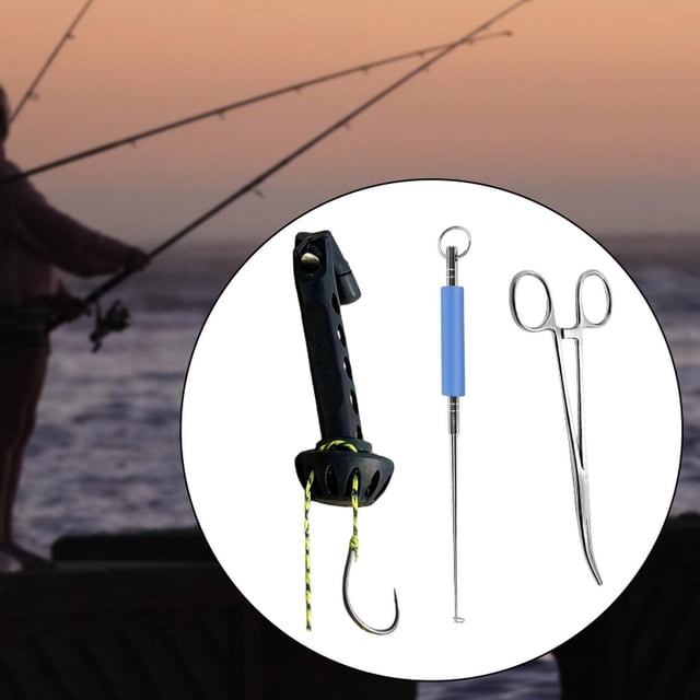 Quzzie Fish Hook Remover Outdoor Fishing Tools Kit Fishing Pliers Fishing Gear Stainless Steel Construction Practical Function Suitable for Anglers Travel