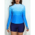 thumbnail image 7 of Charmo Women's Long Sleeve Rash Guard Sun Protection Swim Shirt Quick Dry Printed Shirts with Thumb Holes, 7 of 7