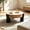 Natural Wood + Solid Wood+MDF + Modern, variant on AUU 33" Wabi-Sabi Round Coffee Table with Hidden Storage – Modern Wood Parquet Veneer, 3 Block Legs, Sturdy Center Accent Table for Living Room or Small Spaces