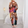 thumbnail image 5 of Junzan Oil Paintings Of Elephants Print Womens Pajama Sets,Long Sleeve Button Down For Women Pjs 2 Piece, 5 of 9