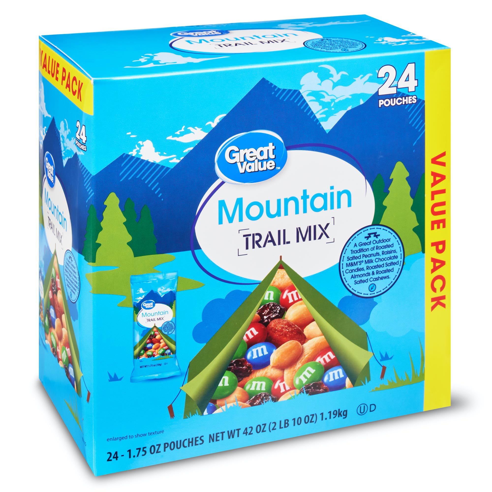 Great Value Mountain Trail Mix 1 75 Oz 24 Count Walmart great-value-mountain-trail-mix-1-75-oz-24-count-walmart