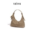 thumbnail image 4 of PRIYAL Woven Purse for Women Suede Leather Shoulder Bag Vegan Tote Bags Suede Hobo Handbag, 4 of 11