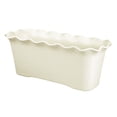 thumbnail image 1 of Rectangle Planter,12" Plastic Window Planter,Wave Ruffled Edge Flower Boxes Slot Home Garden Practical Flower Pots,Balcony Herb Planter Indoor Succulent Cactus Vegetable Pot(White), 1 of 4