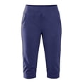 thumbnail image 4 of LEAVINGSUO Cropped Pants Women Pull on Women's Elastic Waist Pants With Pockets Casual Loose Jogger Cropped Yoga Pants For Workout Navy S, 4 of 8