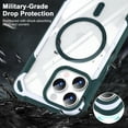 thumbnail image 5 of ELEHOLD Magnetic Designed for iPhone 15 Pro Max Case, Compatible with MagSafe, Military-Grade Drop Protection Not Yellowing Clear Phone Case for iPhone 15 Pro Max with Shockproof Bumper,Green, 5 of 7