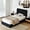 Black, variant on VELOCAVA Full Size Bed Frame with Lift Up Storage, Velvet-Look Upholstered Wingback Platform Bed with Vertical Channel Headboard, No Box Spring Needed, Hydraulic Storage, White