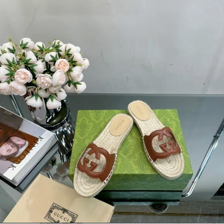 

Women’s Interlocking G cut Out Slides Espadrilles