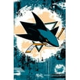 thumbnail image 4 of NHL San Jose Sharks - Maximalist Logo 23 Wall Poster with Pushpins, 22.375" x 34", 4 of 4