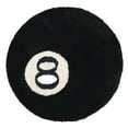 thumbnail image 2 of 8 Ball Rug, Black Round Carpet Billiard Pool 8 Ball Carpet, Large Black Round Rug for Home Decor, Cool Eight Ball Rug for Bedroom Living Room, Housewarming Gift, Black, 2 of 7