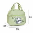 thumbnail image 3 of Cartoon Panda Thermal Lunch Tote Bag, Leakproof Waterproof Insulated Cooler Bag with Front Pocket for Daily Meal Storage, 3 of 6