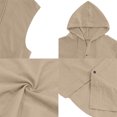 thumbnail image 4 of Men's Hooded Linen Blend Vest Shirt Sleeveless Loose Casual Button Down Hoodie With Drawstring Solid Color Tops Lightweight Breathable Summer Beach Fishing Outdoor Tank Top Blouse, 4 of 8