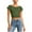 Army Green, variant on Open Back Crop Tops Women Short Sleeve Crew Neck T-Shirts Summer Casual Tee Going Out Blouses Plain Tshirts (XL, White)