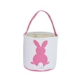 thumbnail image 1 of Billuyoard Bolsa de conejito de gran capacidad, cesta de Pascua resistente al desgaste, cubos de vacaciones presentes, patrones surtidos, bolsas Almacenamiento y organización del hogar cola rosa, 1 of 6
