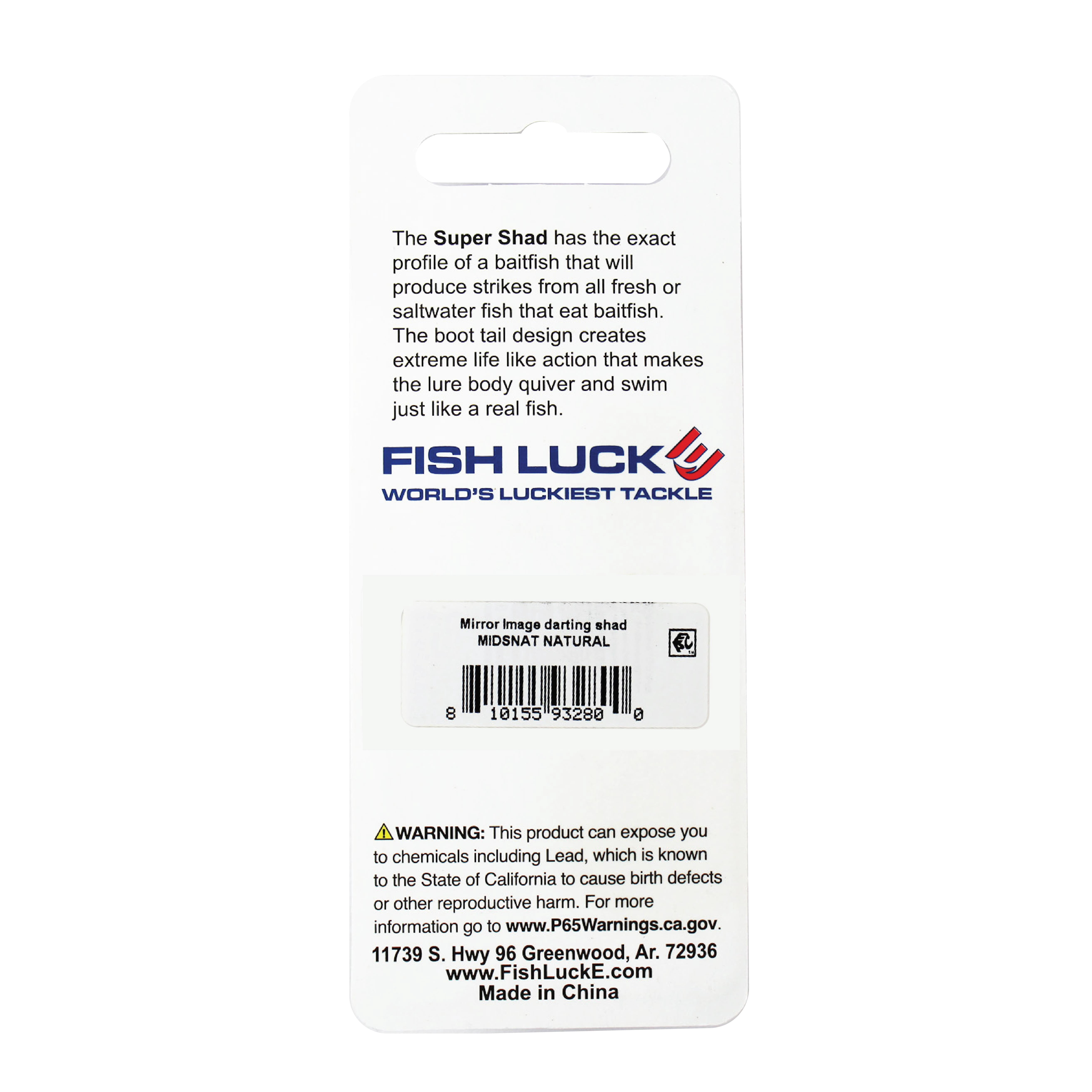 (2 pack) Luck E Strike 5-Inch Natural Mirror Darting Image Shad, 2 Pack